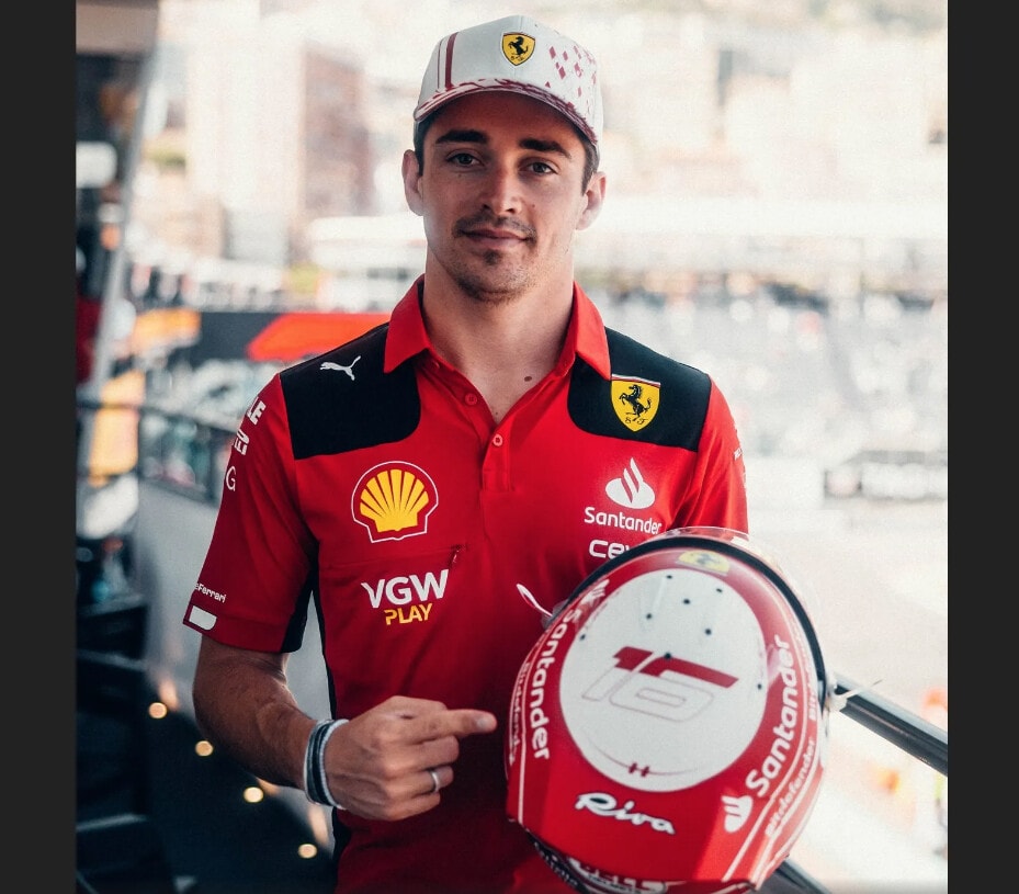 Leclerc, tuta e casco in vendita per aiutare l'Emilia Romagna