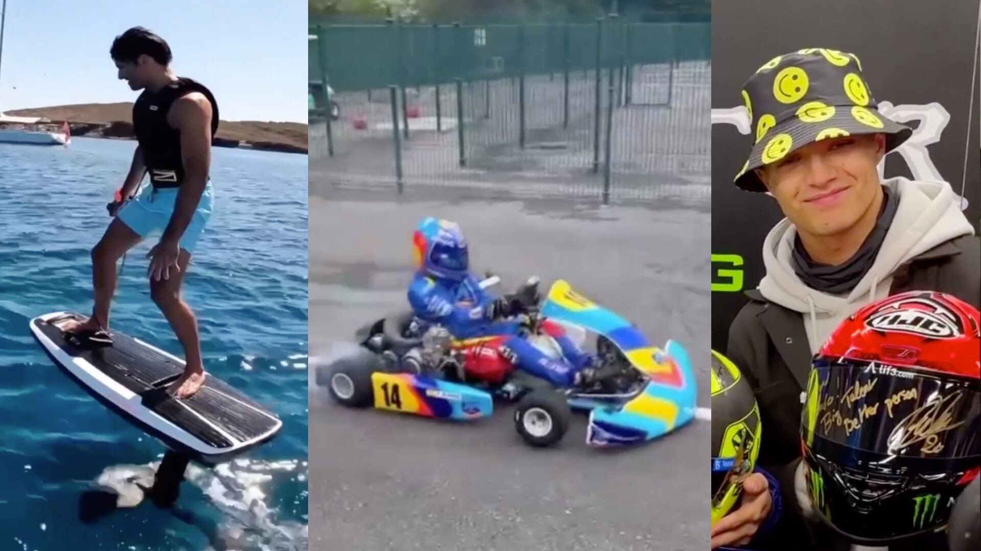 Formula 1, l'estate dei piloti tra mare e motori