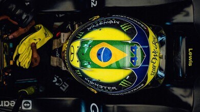 Hamilton, il casco speciale per il GP del Brasile ispirato a Senna