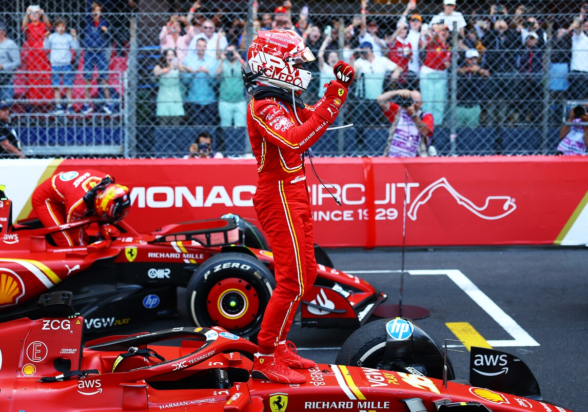 Ferrari, il trionfo di Leclerc nel GP di Monaco
