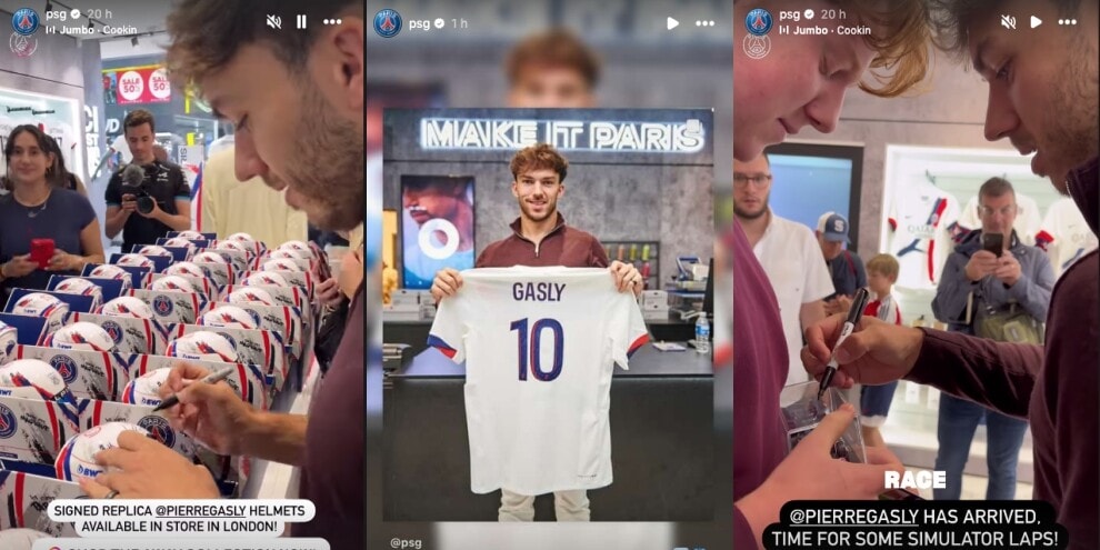 Gasly svela la nuova maglia away del Psg