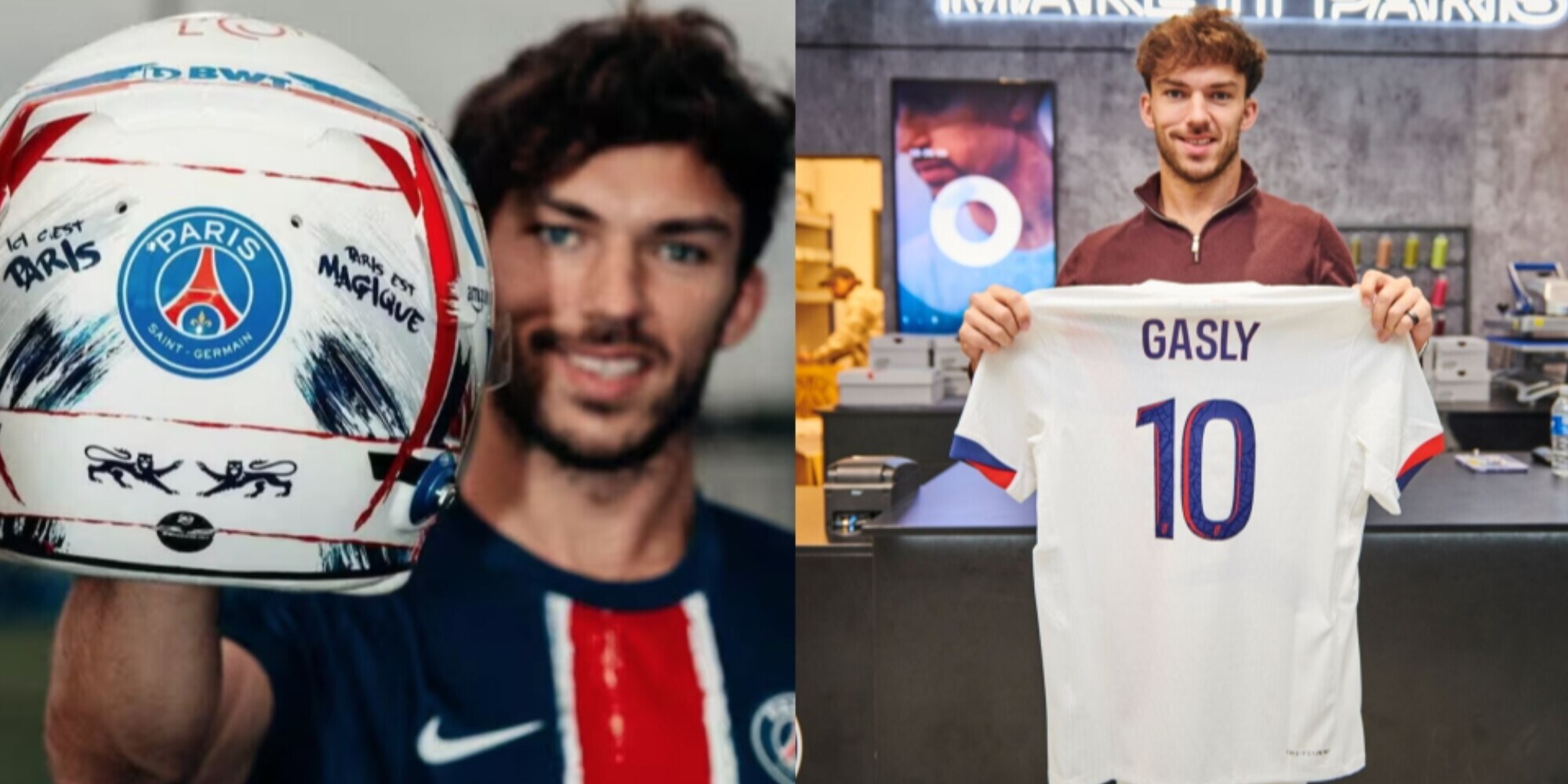Gasly si esalta con il PSG: svelato il suo casco speciale per Silverstone