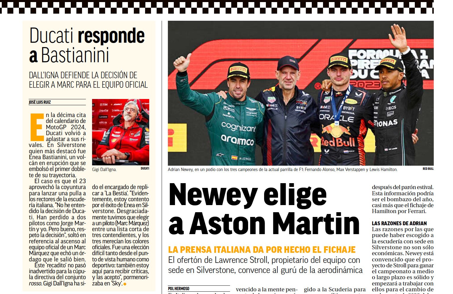 Autosprint fa il giro del mondo: la notizia esclusiva Newey-Aston Martin ripresa da tutti!