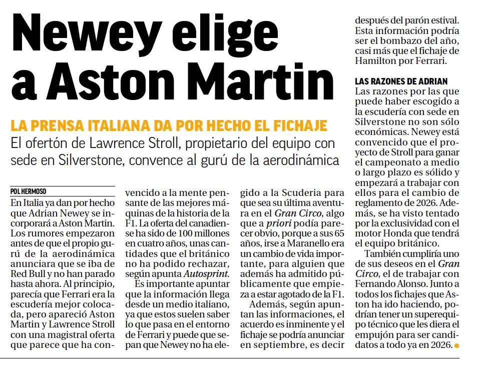 Autosprint fa il giro del mondo: la notizia esclusiva Newey-Aston Martin ripresa da tutti!