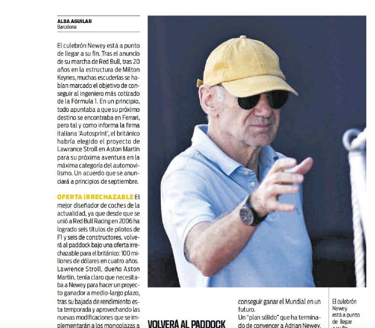 Autosprint fa il giro del mondo: la notizia esclusiva Newey-Aston Martin ripresa da tutti!