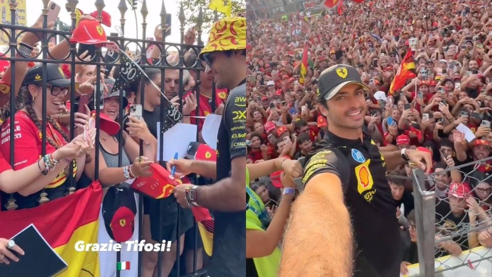 Carlos Sainz, compleanno con la marea rossa a Monza