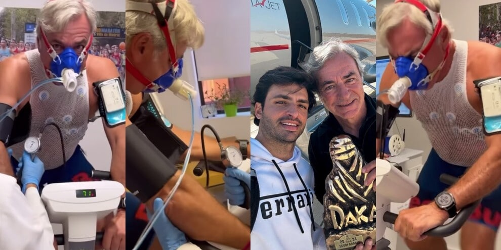 Papà Sainz, l'allenamento è da cyborg: ossigeno e cyclette all'estrema potenza!