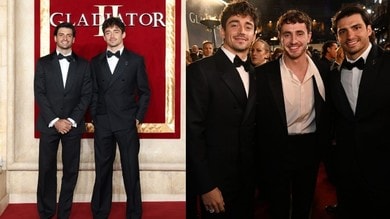 Leclerc e Sainz, serata da star sul red carpet de Il Gladiatore 2
