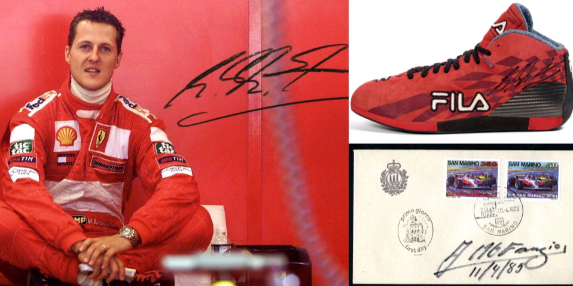 Dalle scarpe di Schumacher all'autografo di Senna: all'asta i cimeli dei più grandi della F1