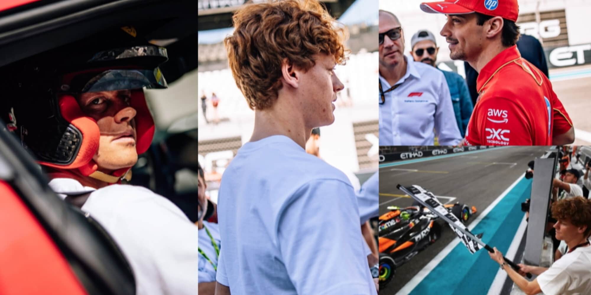 Sinner, che giro con Leclerc sulla Ferrari: come si diverte in Formula 1!