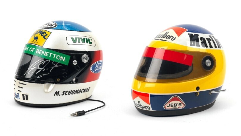 All'asta i caschi unici dei piloti F1: c'è quello di Schumacher ma non solo