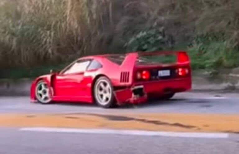 Brutto rientro dalle vacanze per Norris: incidente per la sua Ferrari F40