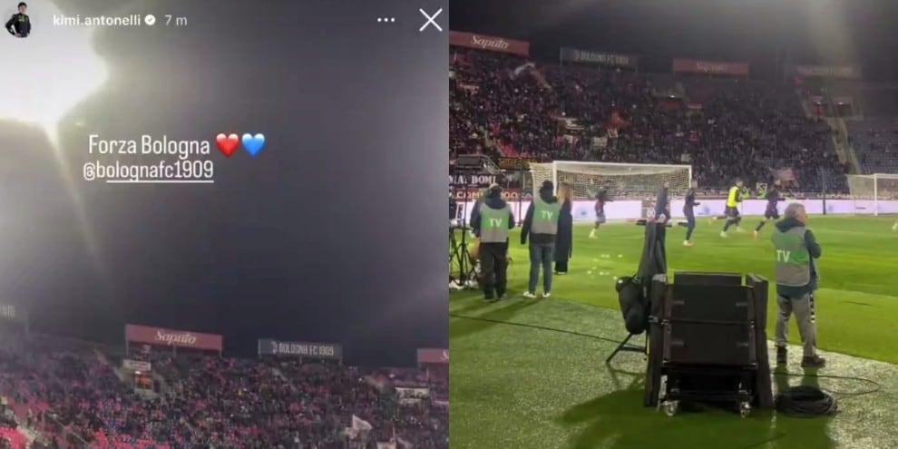 Kimi Antonelli, che passione per il calcio: è allo stadio a tifare il Bologna