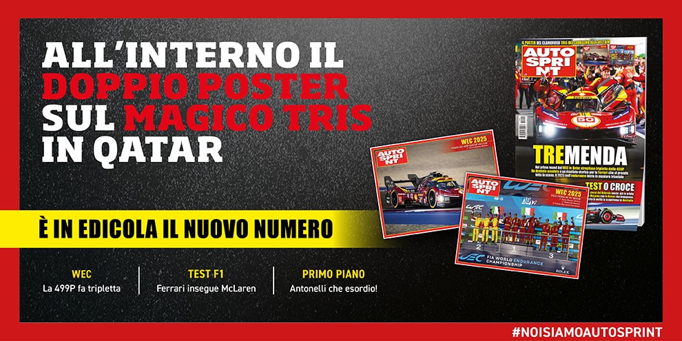In edicola con Autosprint c'è il doppio poster della tripletta Ferrari del WEC