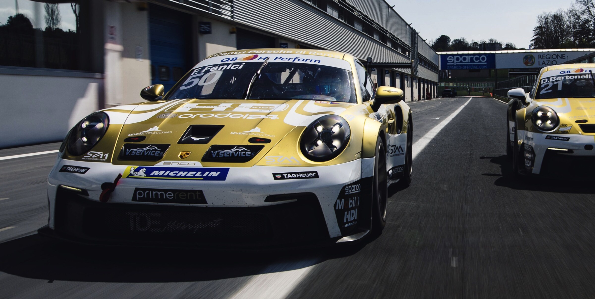 Porsche 911 GT3 Cup, l'hot lap a Vallelunga con Francesco Fenici