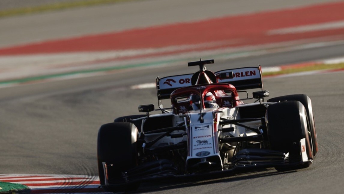 Alfa Romeo Kimi Raikkonen In Pista A Barcellona Autosprint
