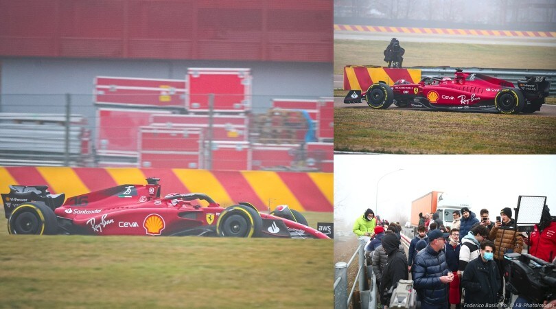 Nuova Ferrari F1-75: folla di tifosi per la prima uscita di Leclerc a Fiorano