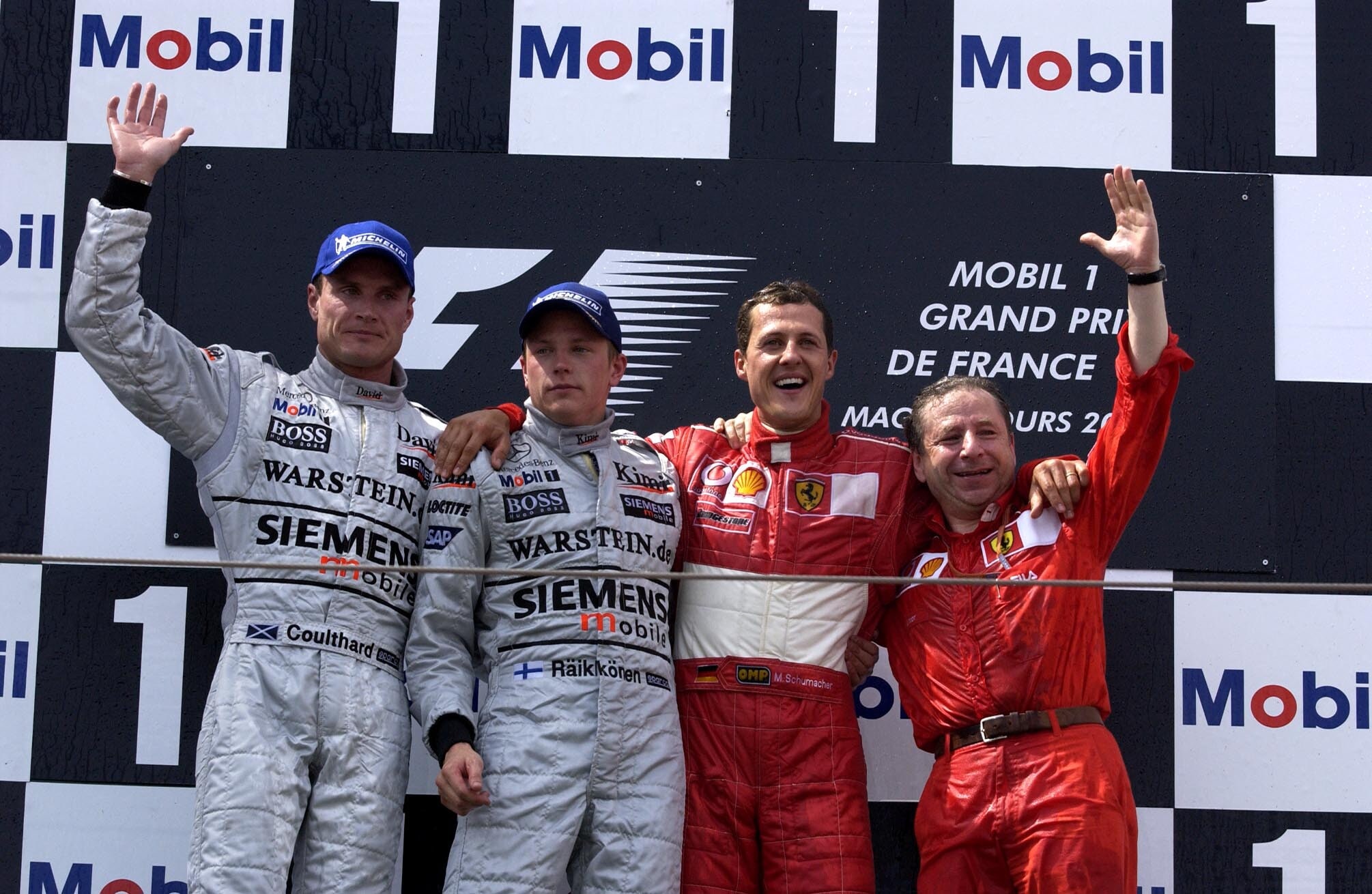 Michael Schumacher è campione del mondo 2002 con il trionfo al GP di Francia