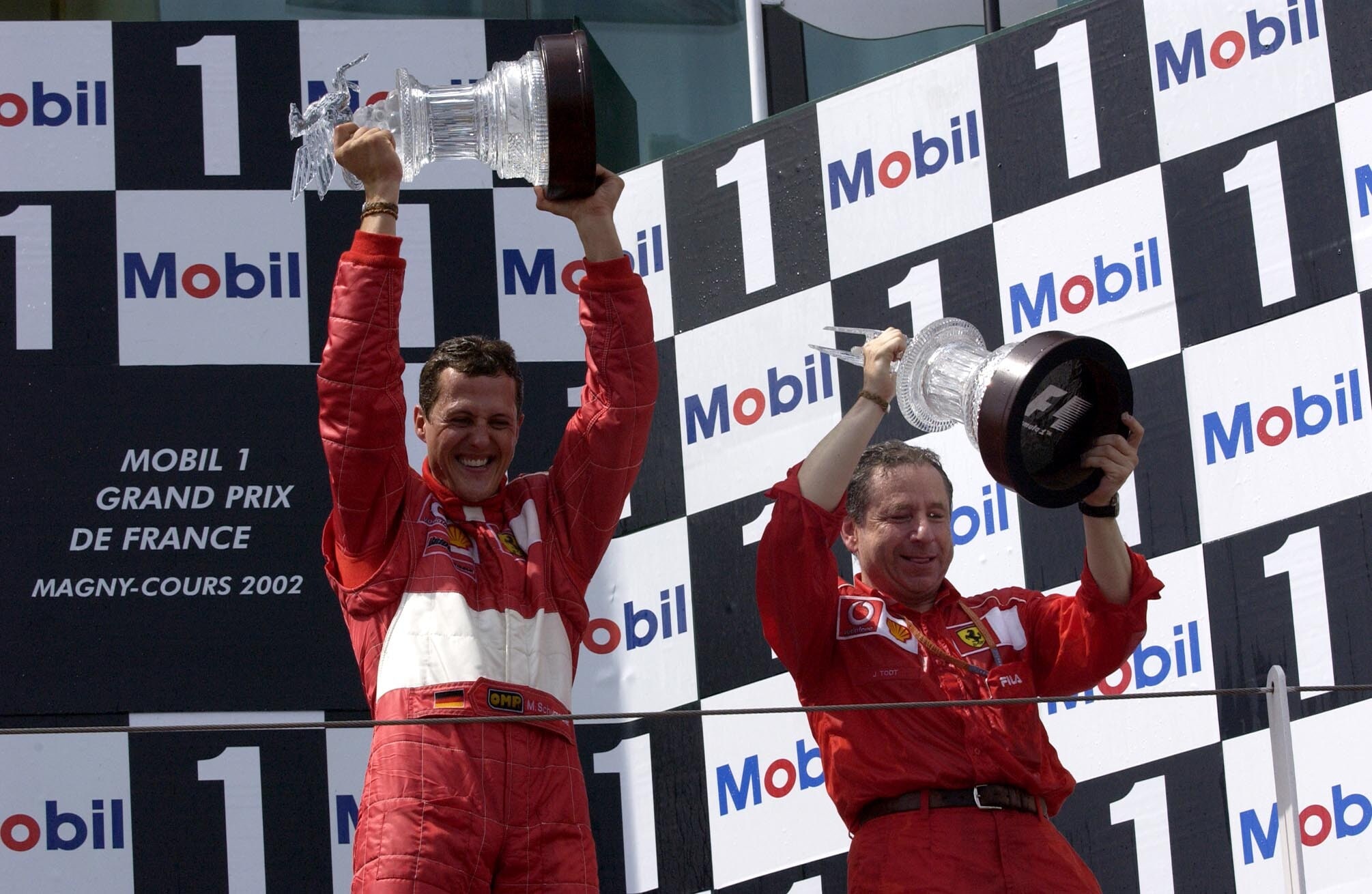 Michael Schumacher è campione del mondo 2002 con il trionfo al GP di Francia