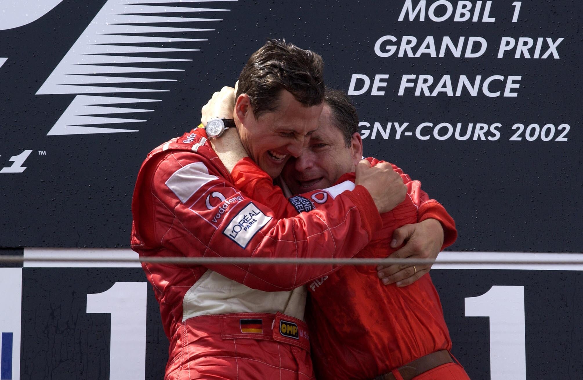 Michael Schumacher è campione del mondo 2002 con il trionfo al GP di Francia