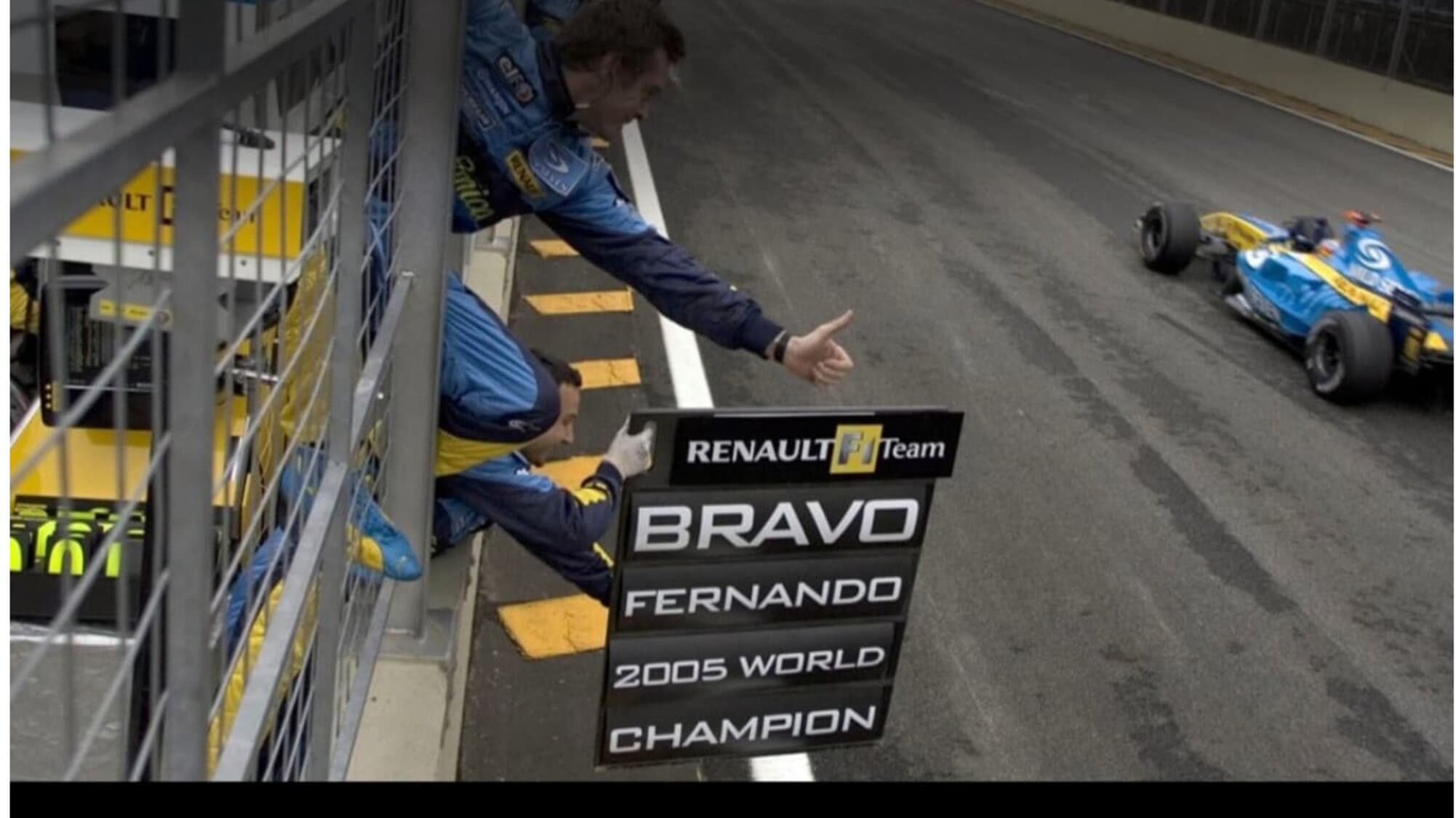 25 settembre 2005: primo titolo per Alonso e Renault, l'ultimo dei V10