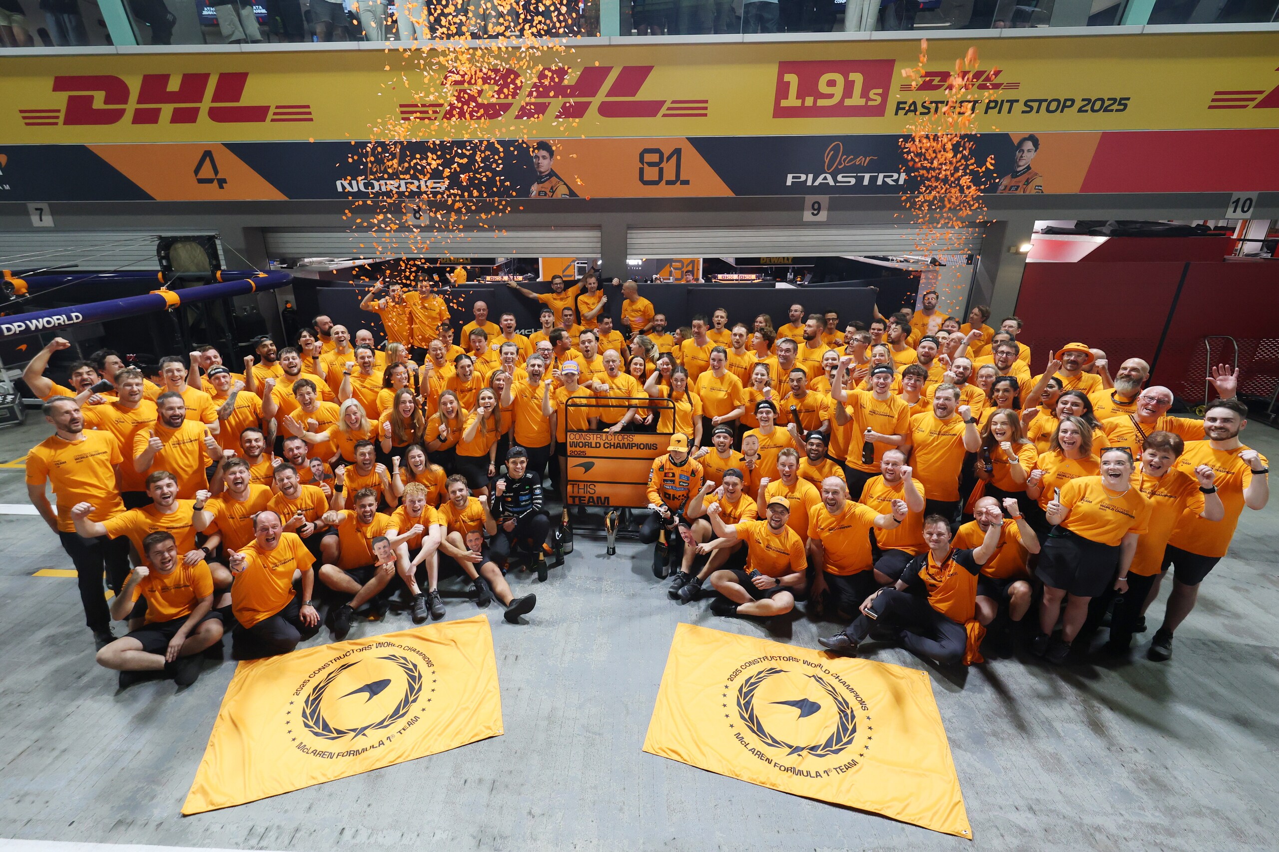 McLaren trionfa nel campionato costruttori: le foto dei festeggiamenti