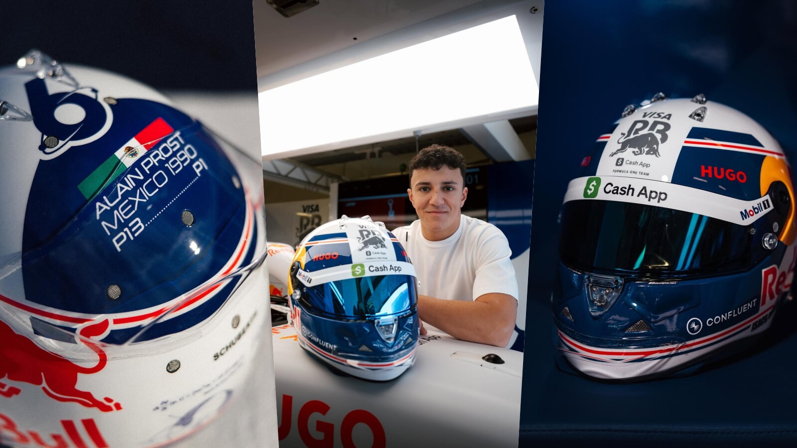 Omaggio di Hadjar al suo idolo Prost: il richiamo al Messico 1990