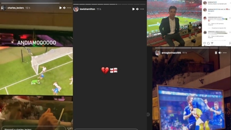 Italia Campione d'Europa: Giovinazzi, Leclerc e la Ferrari in festa, mentre Hamilton e Russell si disperano