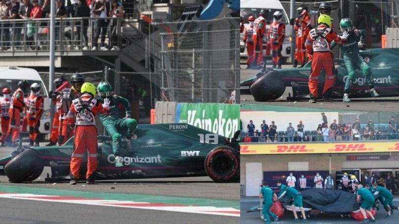 GP Messico, qualifiche spaventose per Stroll: prende in pieno le barriere in Q1