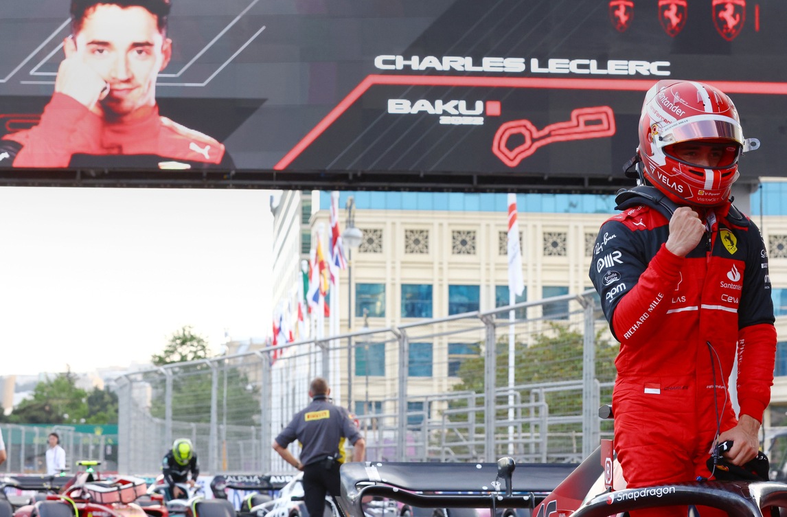 F1 Azerbaijan: Leclerc in pole davanti a Perez e Verstappen