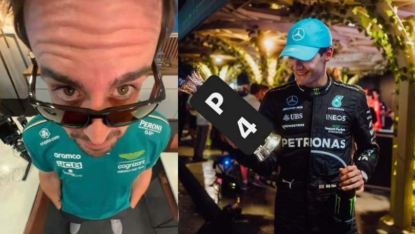 Alonso-Russell, botta e risposta social dopo il podio di Jeddah