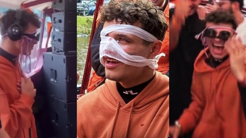 Paura per Norris, sangue e ferite sul volto: cosa è successo ad Amsterdam