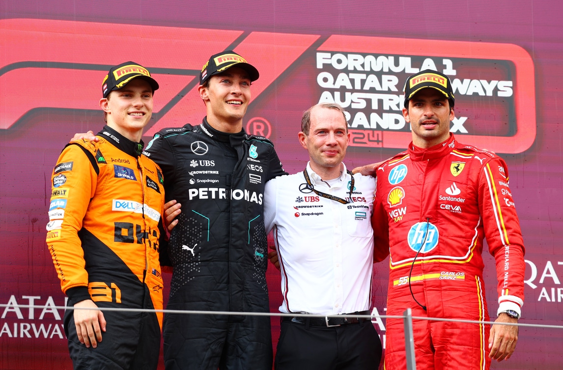 F1 Austria: vince Russell, contatto Verstappen-Norris