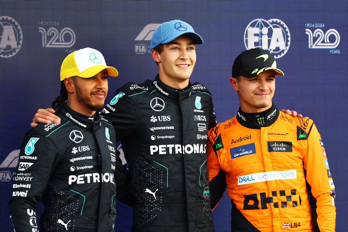 Russell-Hamilton: è prima fila Mercedes a Silverstone!
