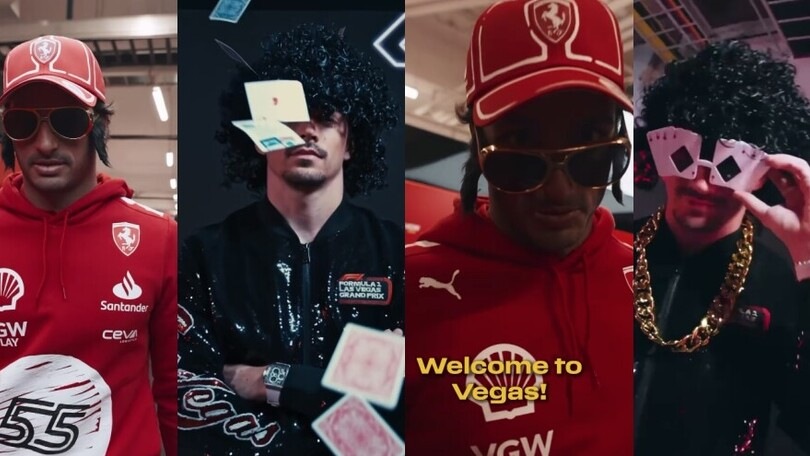 Sainz alla Elvis Presley e Leclerc come un giocatore d'azzardo: follia Ferrari a Las Vegas