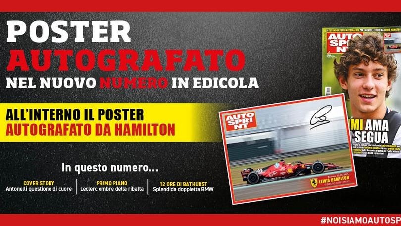 In edicola con Autosprint c'è il secondo poster autografato di Hamilton