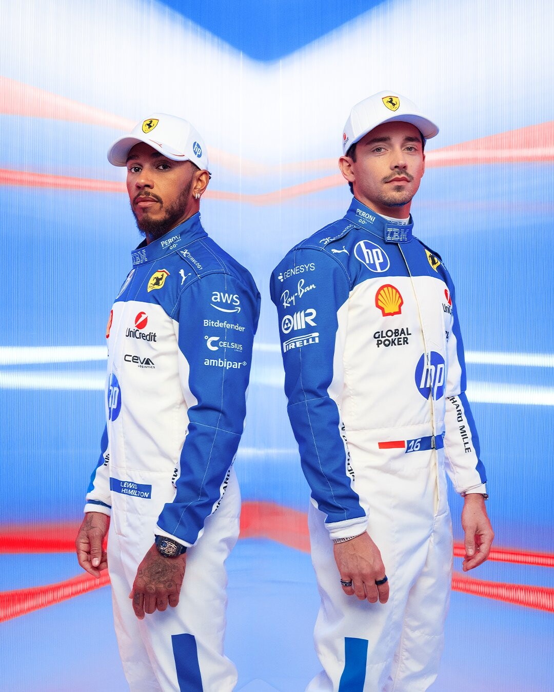 Ferrari: Leclerc e Hamilton in blu e bianco per il GP di Miami