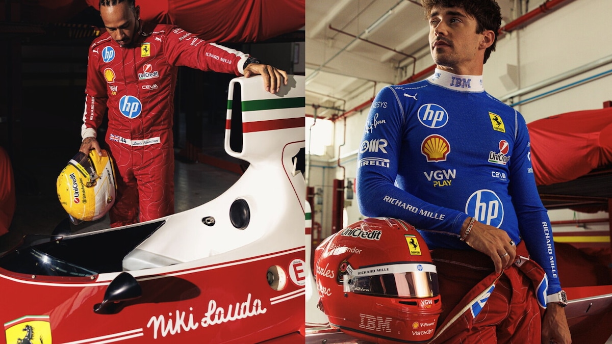 Leclerc e Hamilton, caschi e tute speciali per il GP d'Italia