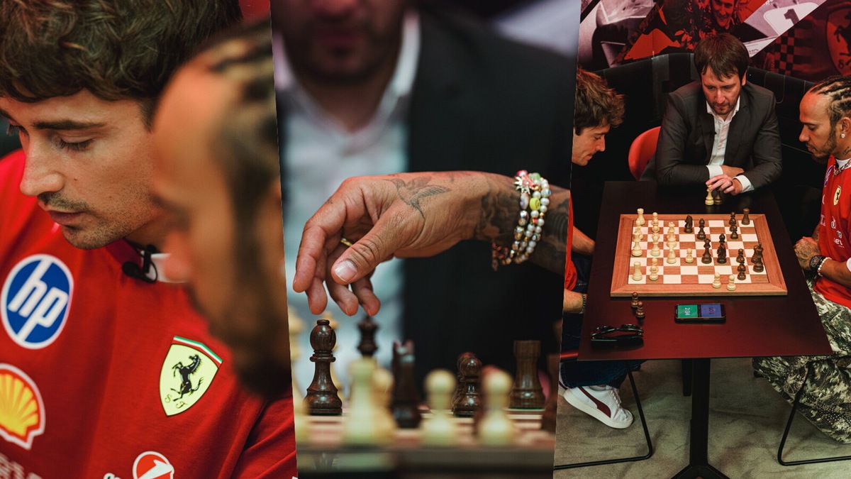 Scacchi a Baku: Leclerc e Hamilton contro il Grand Master azero