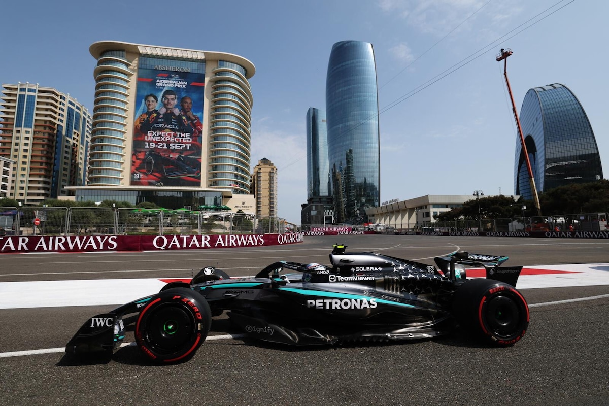 La griglia di partenza del GP dell'Azerbaijan: Carlos Sainz in P2, dietro a Max Verstappen
