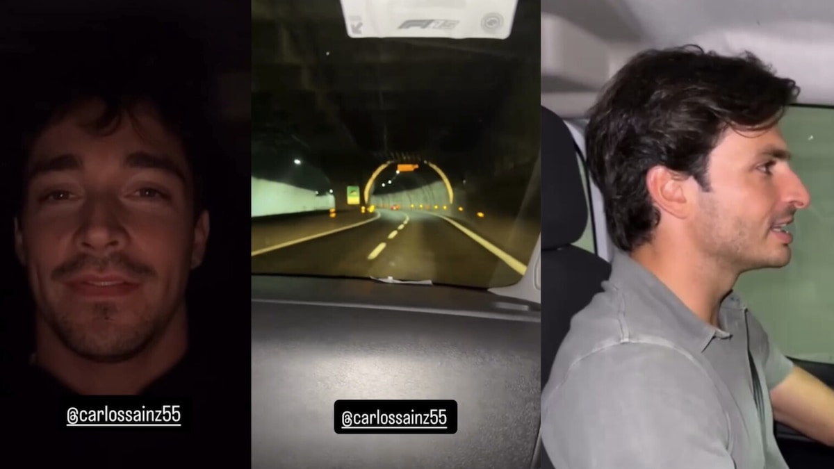 Leclerc e Sainz, il rientro da Baku su un van nel centro Italia