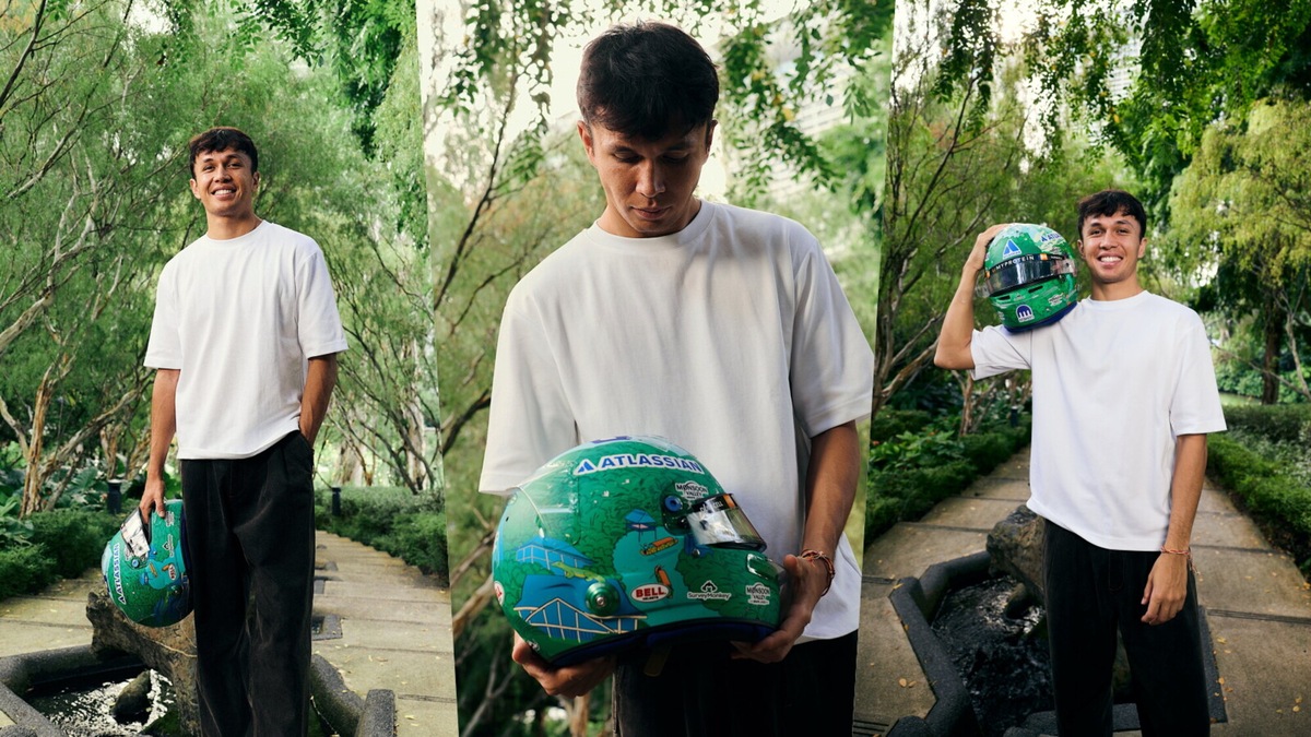 Un nuovo casco per il GP di Singapore: Albon corre per i bambini thailandesi