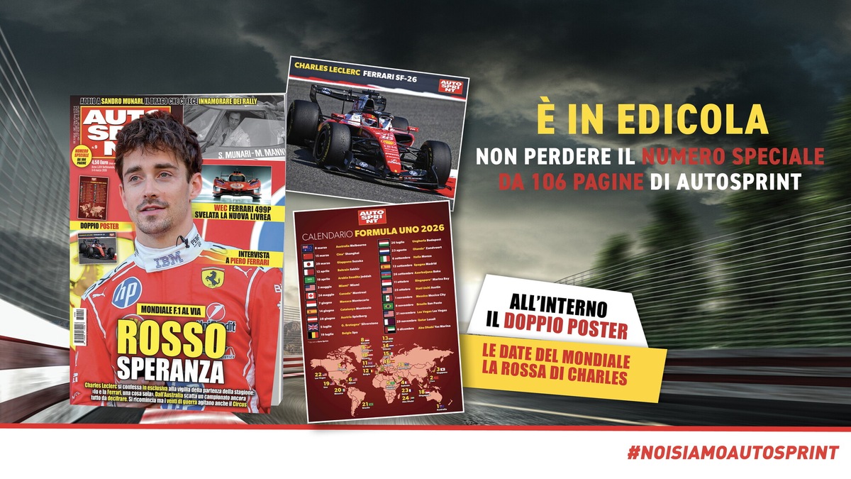 AutoSprint n.9, lo speciale da 106 pagine che accende il Mondiale F1