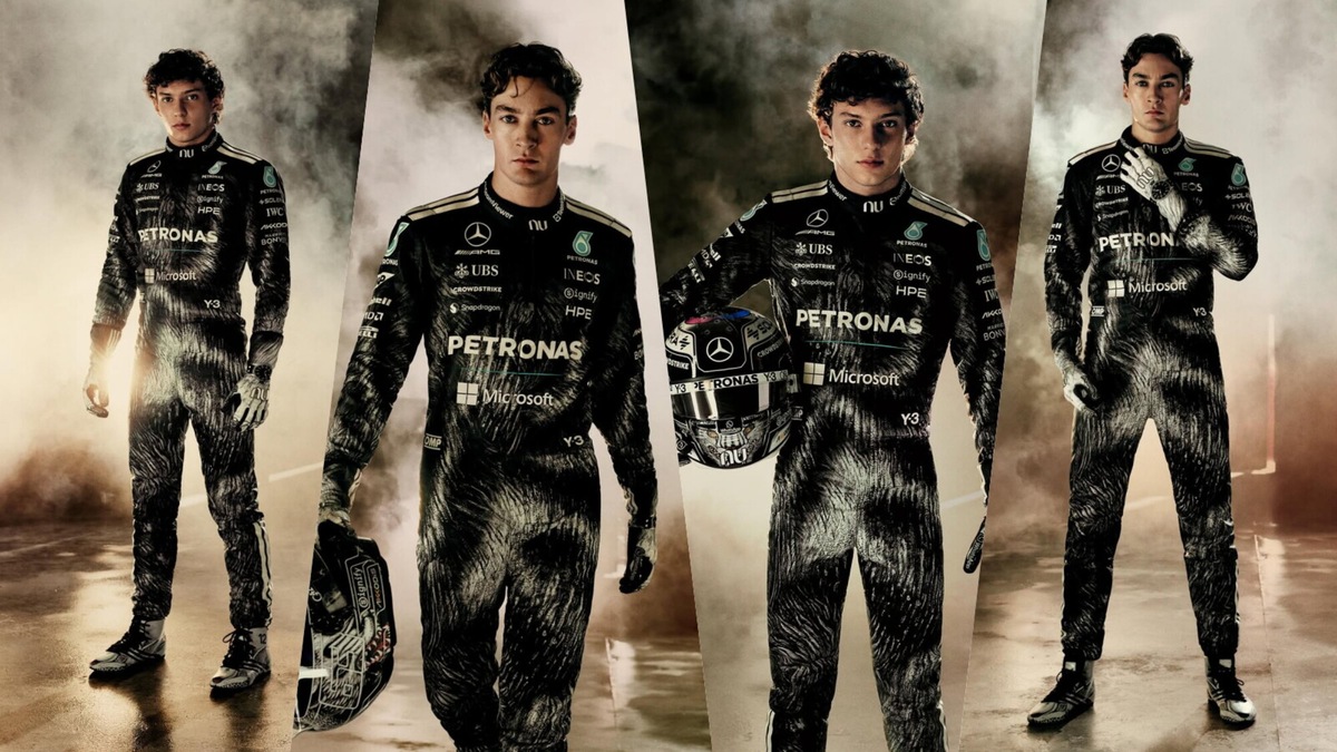 Russell e Antonelli indossano Y-3 anche in pista