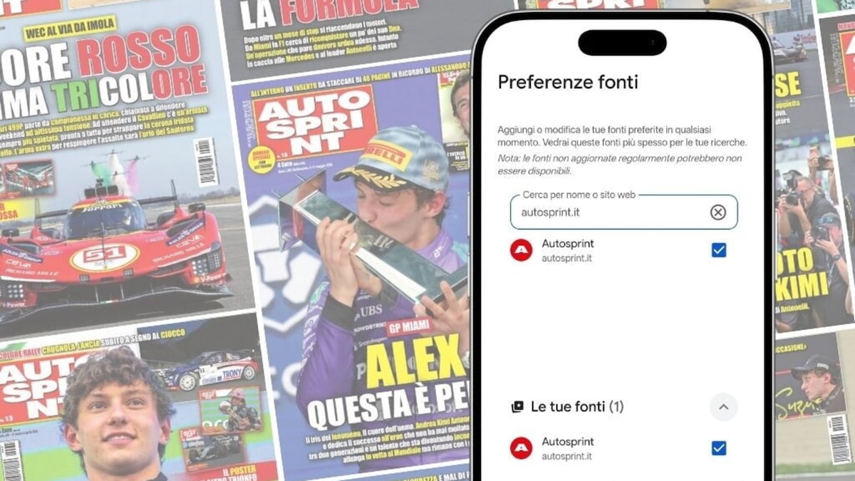 Google lancia le "fonti preferite": ecco come selezionare Autosprint.it