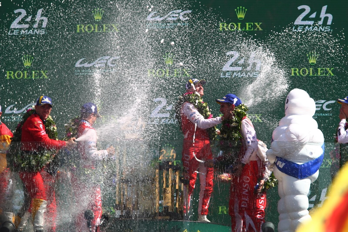 Le Mans, la festa per la vittoria della Toyota 