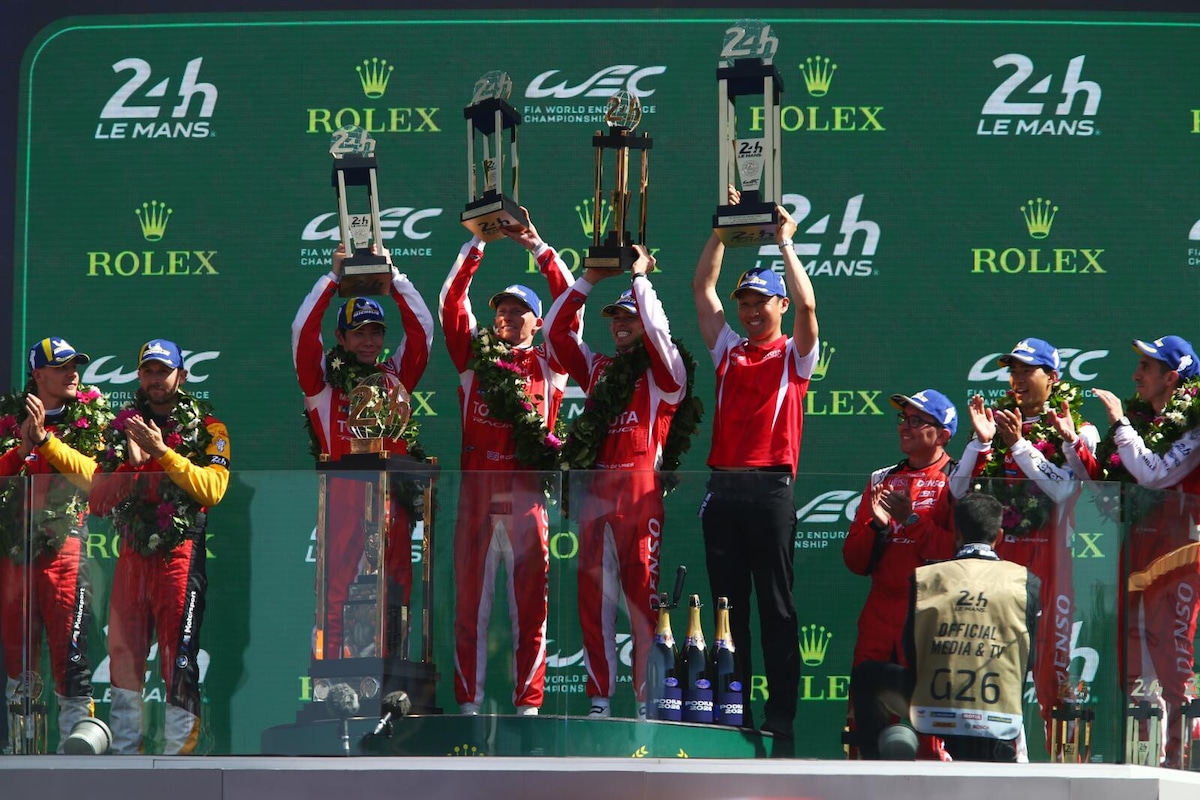 Le Mans, la festa per la vittoria della Toyota 