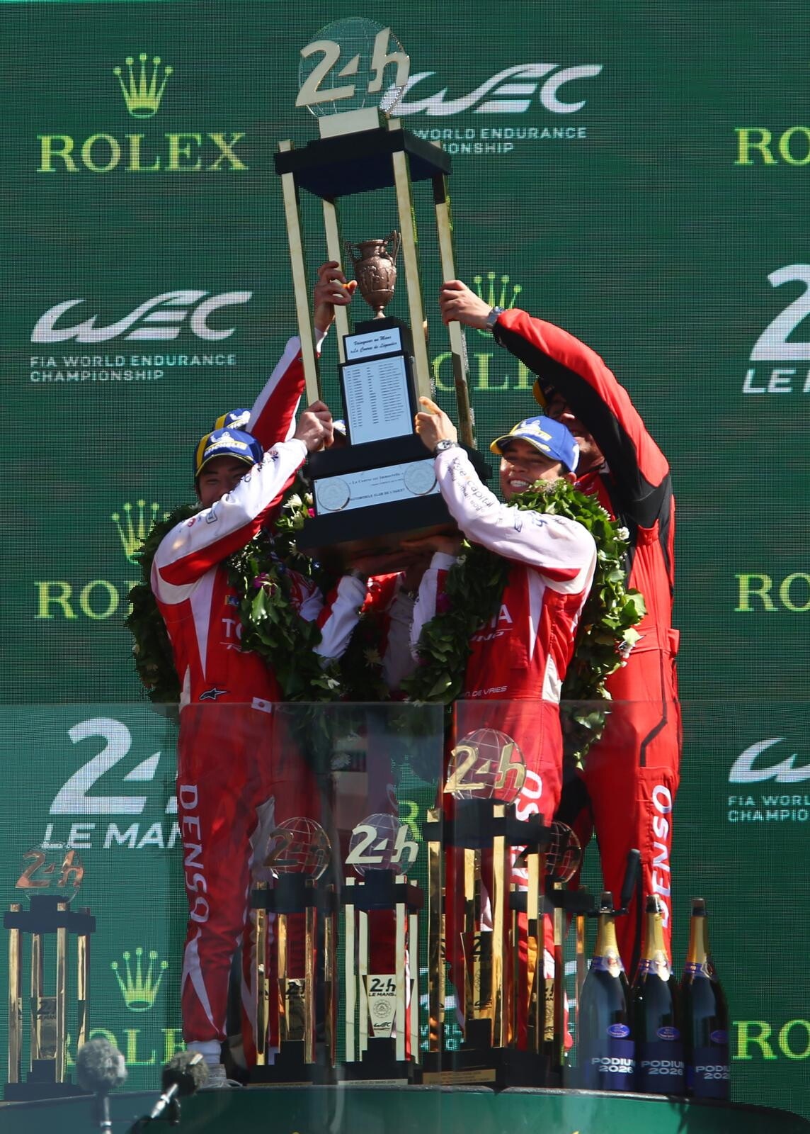 Le Mans, la festa per la vittoria della Toyota 