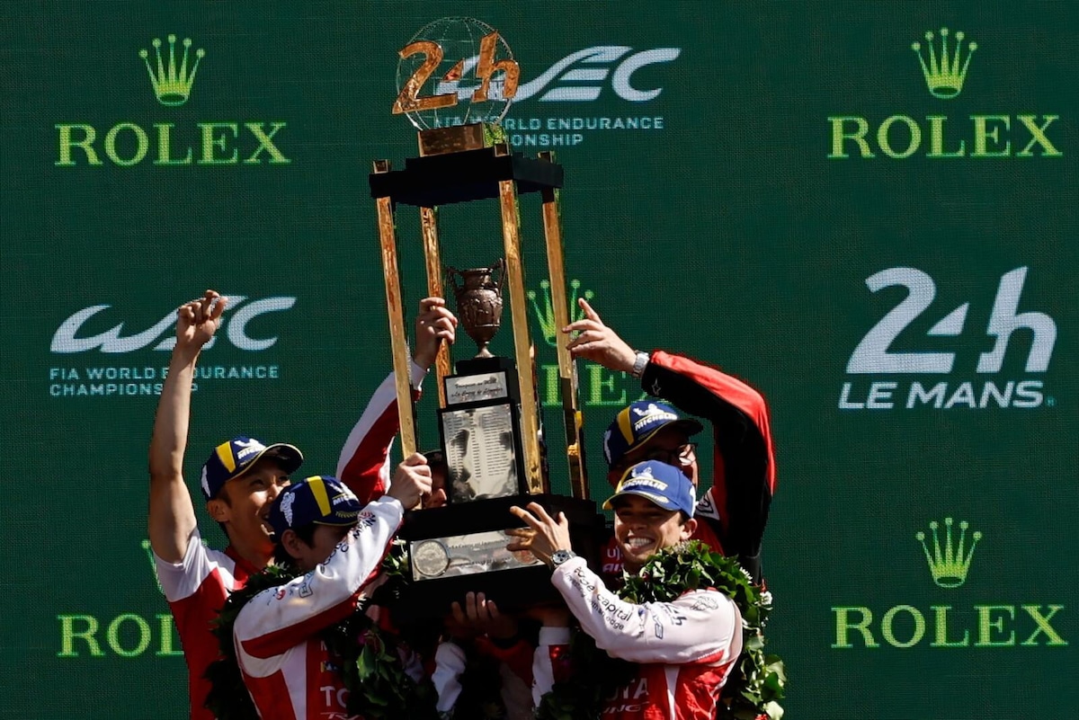 Le Mans, la festa per la vittoria della Toyota 