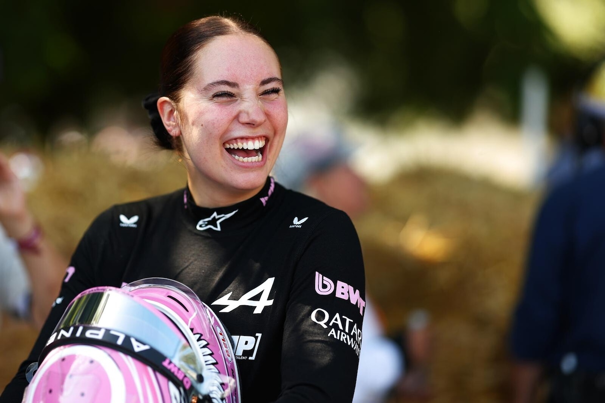 Nina Gademan protagonista a Goodwood con Alpine